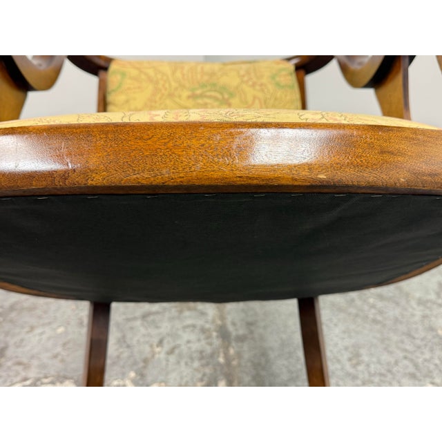 Empire Style Wood Rocking Armchair, Vintage For Sale - Image 12 of 12