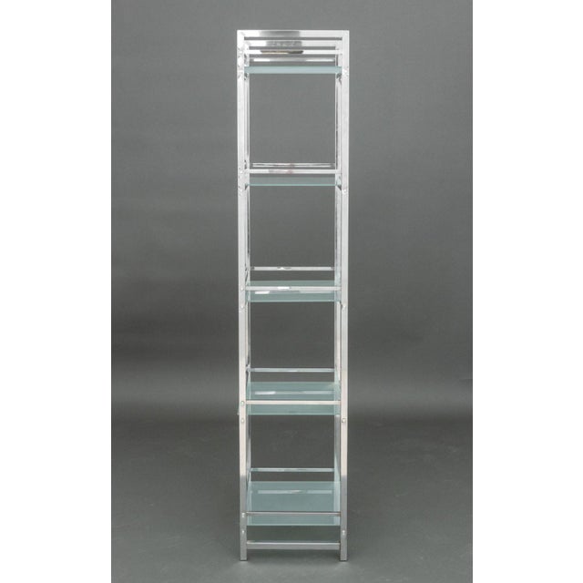 Modern Chromed Metal Etagere Shelf For Sale - Image 9 of 11
