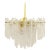 Icicle Brass Ice Glass Chandelier attributed to Kinkeldey, Germany, 1960s For Sale - Image 11 of 11