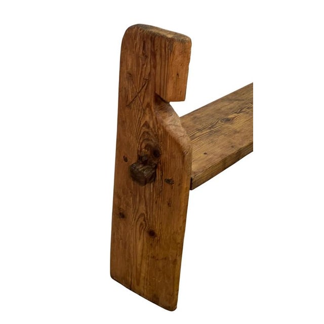 Rustic Antique 18th Century Fir Wood Bench For Sale - Image 3 of 6