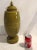 Modern Portuguese Olive Green Lided Jar For Sale - Image 4 of 5