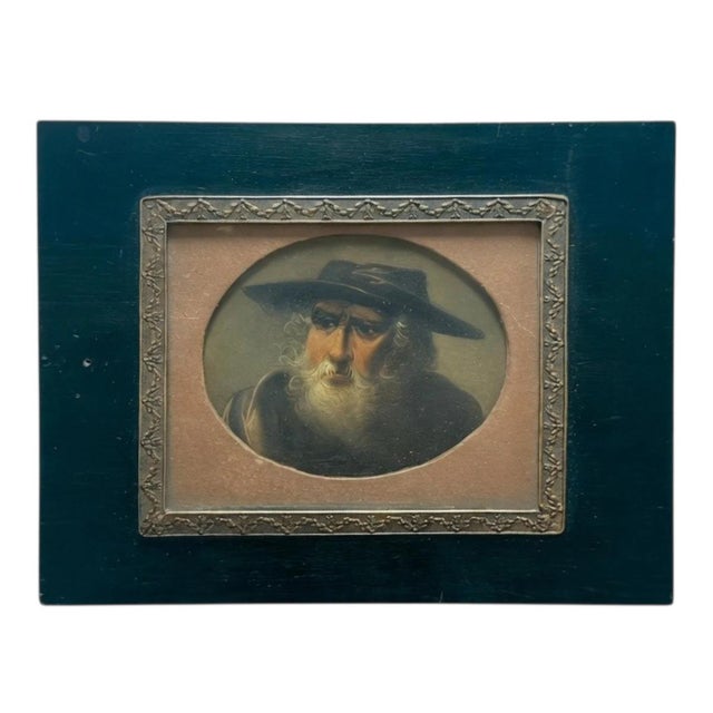 Miniature Tronie of a Bearded Old Man, Follower of Sir Peter Paul Rubens, 1700s For Sale - Image 7 of 7
