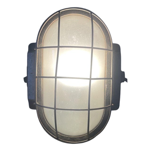 Vintage Industrial B- 351 Wall Lamp in Aluminum, 1950s For Sale