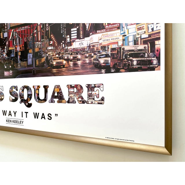 Ken Keeley Vintage 1992 " Times Square : The Way It Was " Lithograph Print Framed Pop Art Poster For Sale - Image 12 of 13