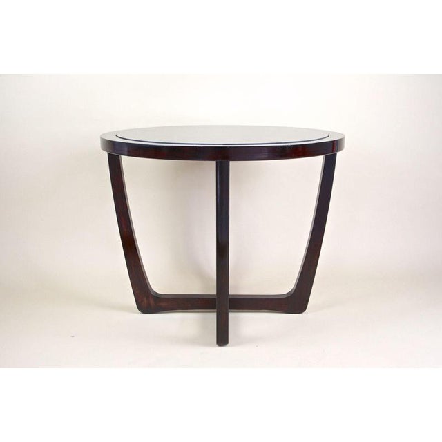 Art Deco Round Coffee Table with Black Glass Top, 1920s For Sale - Image 10 of 18