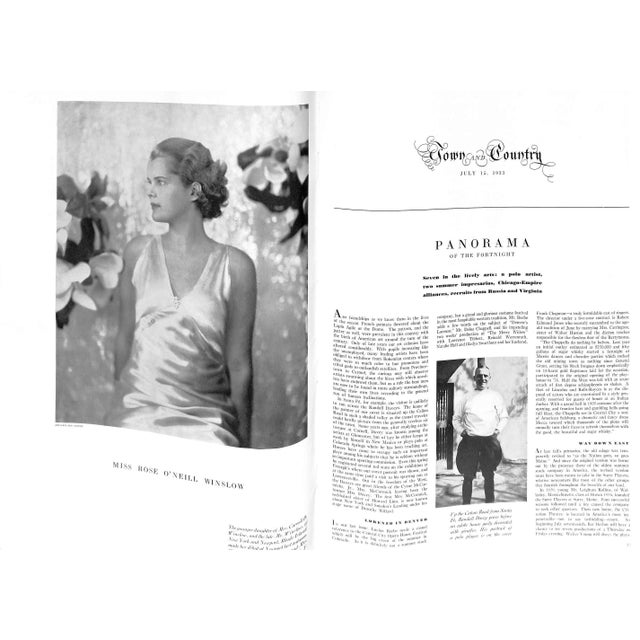 Paper Town & Country Magazine July 15th 1933 For Sale - Image 7 of 9