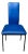 Custom Vibrant Cobalt Blue Marine-Grade Upholstered Modern High-Back Dining Chair For Sale