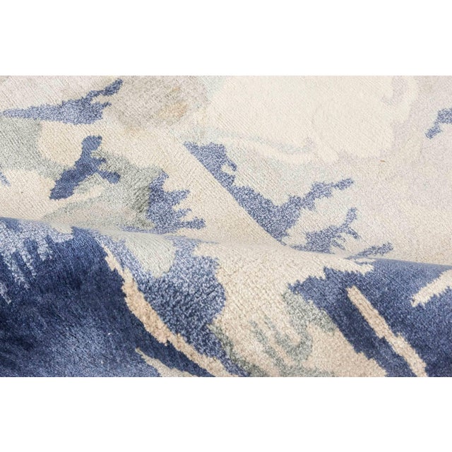 Modern Contemporary Blucie Design Handmade Silk Rug by Doris Leslie Blau For Sale - Image 3 of 8