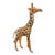 Hand Made Vintage Leather-Wrapped Giraffe Safari Sculpture For Sale