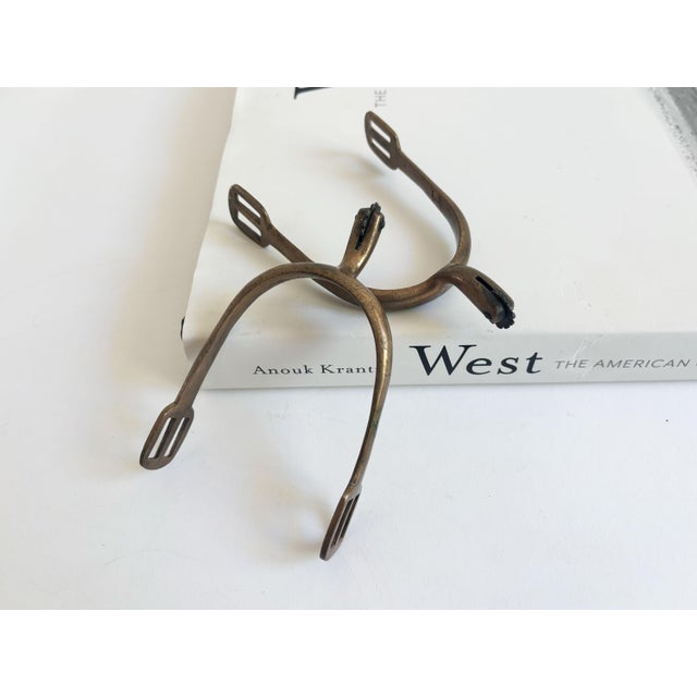 Antique Brass Cavalry Spurs, a Pair For Sale - Image 9 of 9