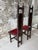 1950s Vintage Spanish Revival Prayer Chairs With Red Velvet Upholstery – Pair For Sale - Image 5 of 18