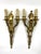 After Jean-Charles Delafosse, a pair of gilt bronze rocaille wall sconces. Decorated with rocaille motifs and garlands....