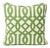 Schumacher Double-Sided Pillow in Imperial Trellis Linen Print For Sale