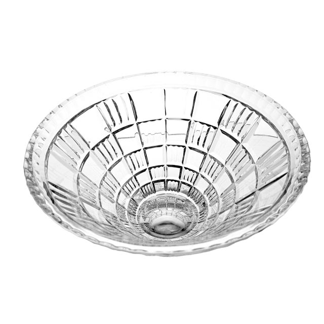 Mikasa Times Square Lead Crystal Centerpiece Bowl 10.75", Japan, C. 2001–2004 For Sale - Image 10 of 11