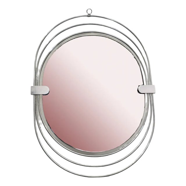 Vintage Oval Wall Mirror by Gaetano Sciolari for Sciolari, 1970s Chairish