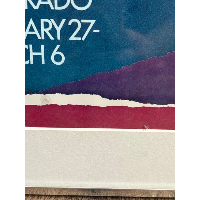 Vintage Terry Rose Aspen Winternational 1982 Framed Lithograph Signed Numbered 22/300 For Sale - Image 11 of 12