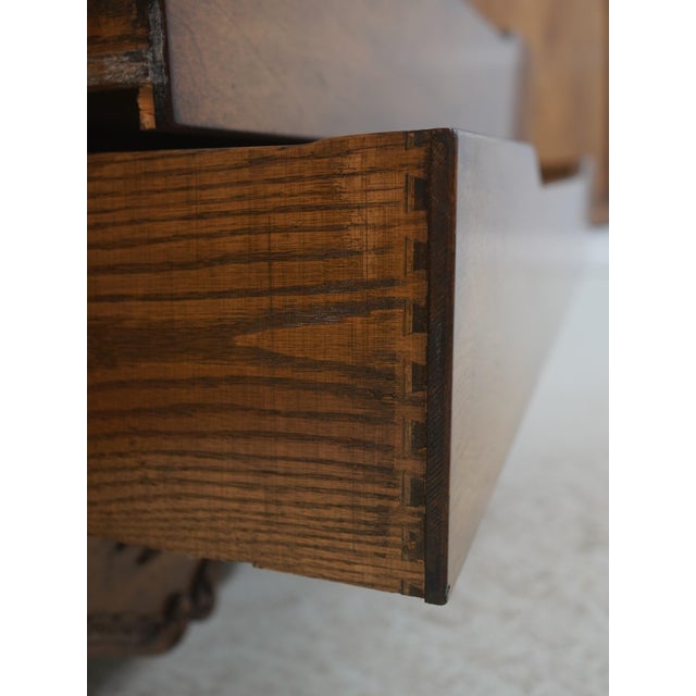 Walnut Country French Two-Door Armoire Wardrobe Cabinet For Sale In Philadelphia - Image 6 of 18