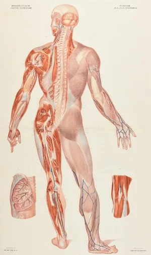 Jacobs, Anatomical Illustration of the Nervous System in the Human Body, 1843, Print