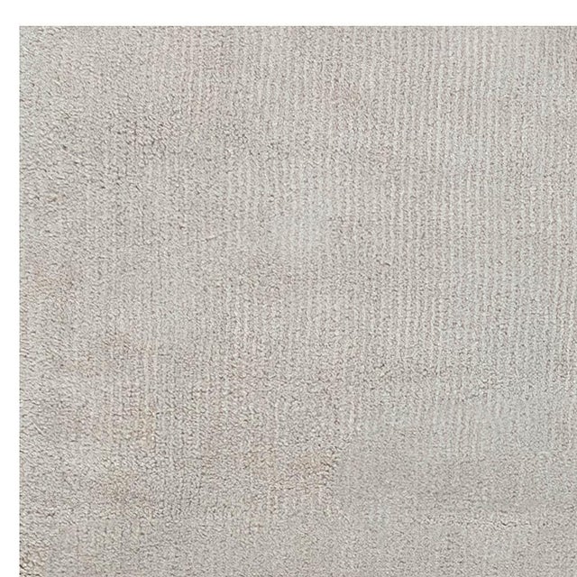 Textile Contemporary Striped Beige Handmade Wool and Silk Rug by Doris Leslie Blau For Sale - Image 7 of 7