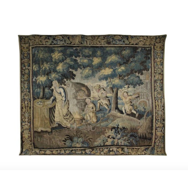 Flemish Verdure Garden Tapestry For Sale - Image 11 of 11