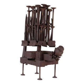 Brutalist Metal Artwork from Frans De Boer Lichtveld, 1970s For Sale