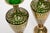 Glass Green Gold 19th Century Crystal Vases, Greek Key Design Attributed Moser - A Pair For Sale - Image 7 of 11