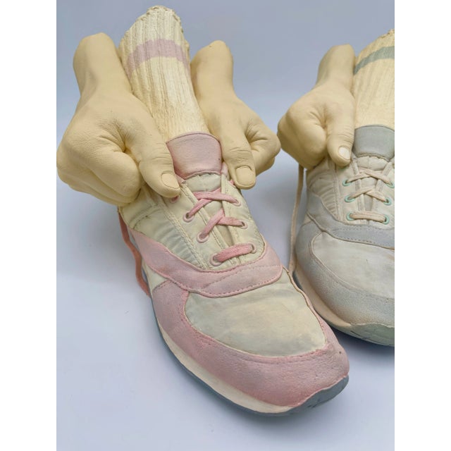 Contemporary Pair of Marc Sijan Hyper-Realist Contemporary Cast "Jogger Shoes" Sculptures For Sale - Image 3 of 12