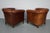 Vintage Dutch Cognac Colored Leather Club Chair, Set of 2 For Sale - Image 12 of 18