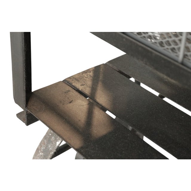 Black Industrial Rolling Steel Cart For Sale - Image 8 of 9