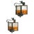 Mid-Century Sconces in Iron and Hammered Glass attributed to Longobard, Italy, 1970s, Set of 2 For Sale - Image 14 of 15