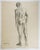 Mid-Century Modern Vintage 1950s Charcoal Standing Male Figure Study Drawing For Sale - Image 3 of 3