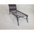 Modern Klismos style patio chaise lounge. The chaise is made of aluminum and powder coated in a matte black finish. The...