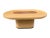Vintage Custom Modern Boho Chic Coastal Rattan Wrapped Dining Table With Brass Base in Crespi Reed Style For Sale - Image 11 of 12
