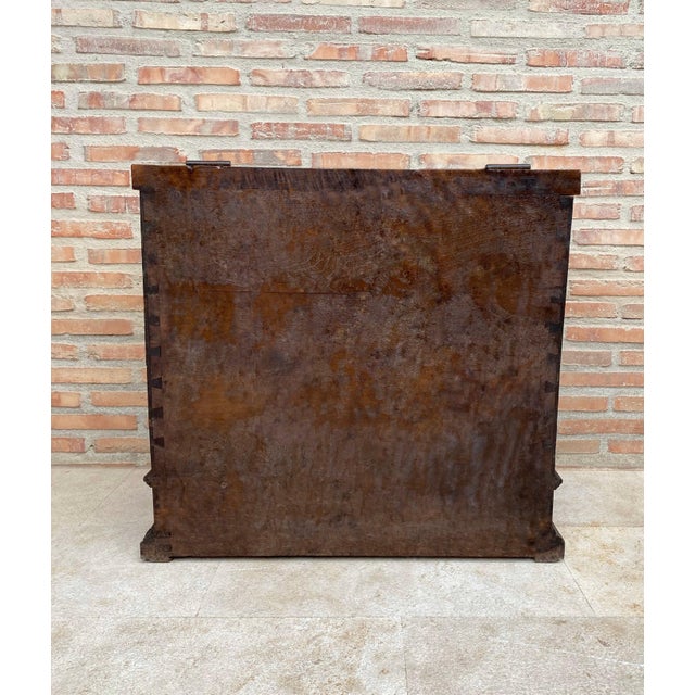 Antique Solid Wood Chest with Turned Columns, 1920s For Sale - Image 12 of 12