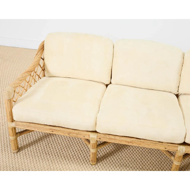 McGuire Organic Modern Rattan Sofa For Sale - Image 10 of 12