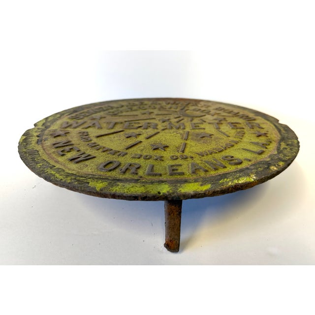 Original 1920s Salvaged Nola Water Meter Cover For Sale - Image 4 of 5