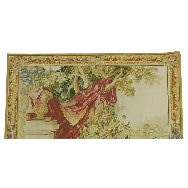 19th Century Vintage Cotton Wool Floral Tapestry For Sale - Image 5 of 9