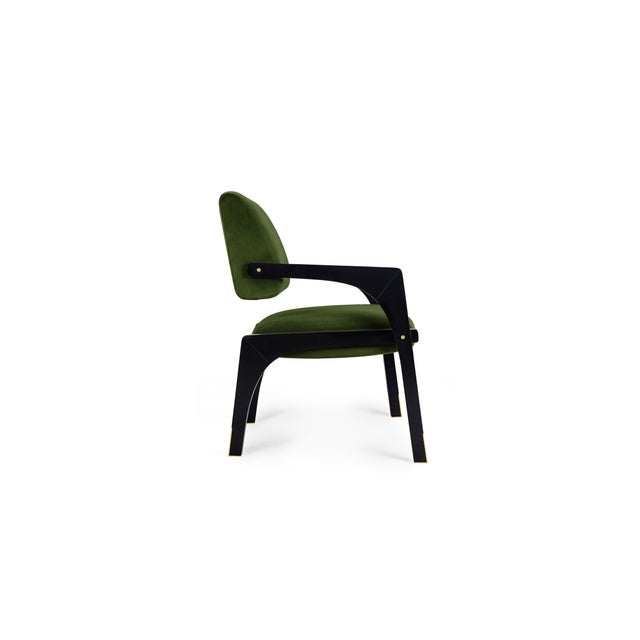 Arches Dining Chairs in Green Cotton Velvet from InsidherLand, Set of 4, in New conditions. Designed from 2000 Labeled by...