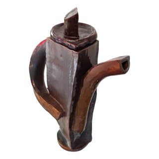 Art Ceramic Coffee Pot from Joe Winter, USA, 1980s For Sale