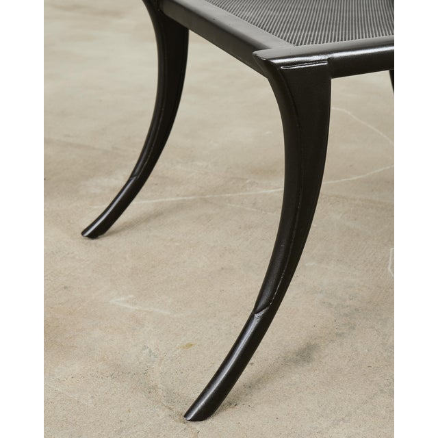 Michael Taylor Metal Klismos Garden Chairs Set of Four For Sale - Image 15 of 18