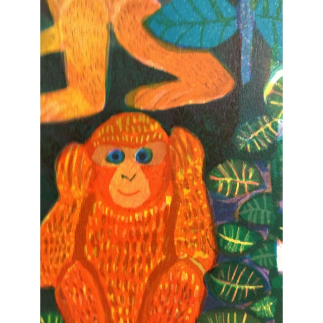 Mid 20th Century Mid Century Modern Unframed Shrewdness of Apes Judith Bledsoe Signed Lithograph For Sale - Image 5 of 6