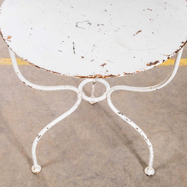 1950s Small French White Metal Gueridon Table, 1950s For Sale - Image 5 of 8