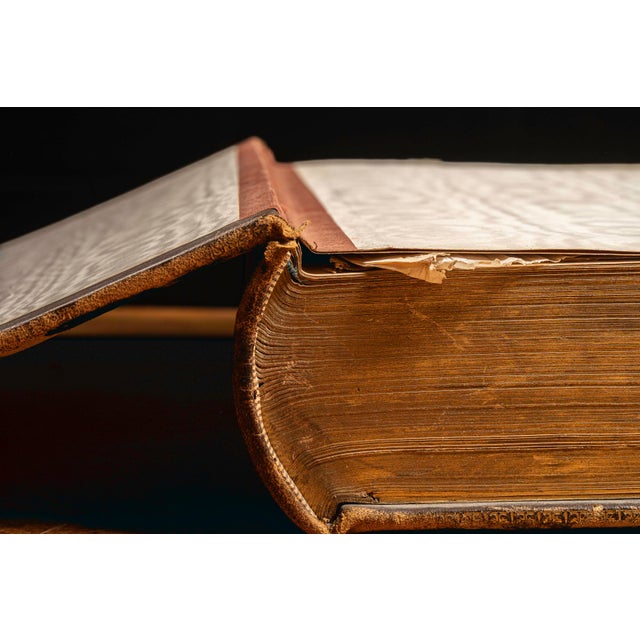 Animal Skin Circa 1870 Victorian Illustrated Ellwood Family Bible With Provenance For Sale - Image 7 of 15