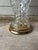 1980s Vintage Crystal & Brass Table Lamp Hollywood Regency, Criss-Cross Cuts For Sale - Image 4 of 10