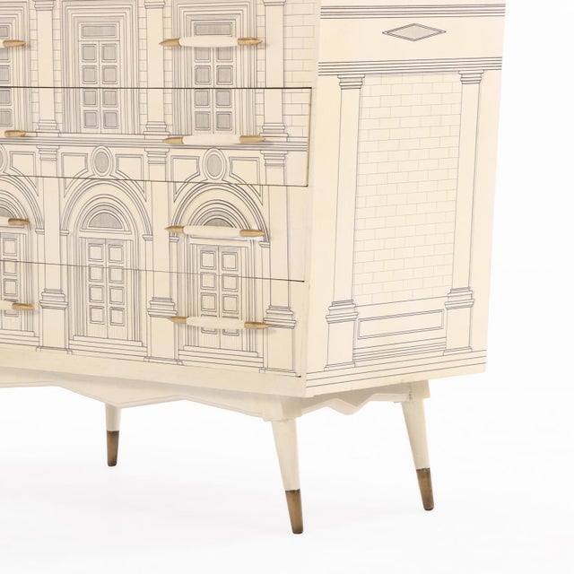 White An Italian Architectural Commode, in the Manner of Fornasetti, C. 1950. For Sale - Image 8 of 8