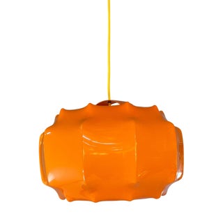 Hanging Lamp Orange Plastic from Ilka Plast For Sale