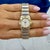 Ladies Omega Constellation Mini 22.5mm 18k Yellow Gold Steel Quartz Watch For Sale - Image 9 of 9