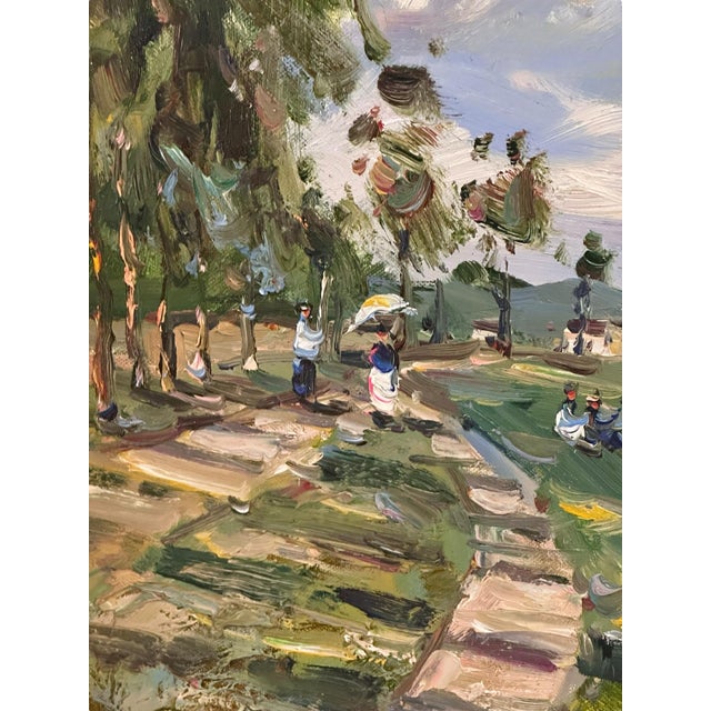 Mid 20th Century Impressionist Riverside Landscape Oil on Canvas - Signed, Framed For Sale - Image 10 of 12