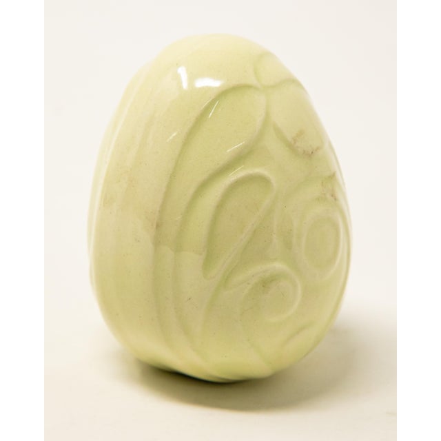 Mid 20th Century Glazed Ceramic Eggs- Set of 2 For Sale - Image 9 of 13