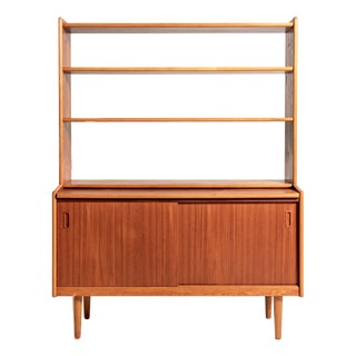 Scandinavian Teak Bookcase with Desk, 1960s For Sale